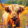 Aesthetic Scottish Cow Art 5D Diamond Painting