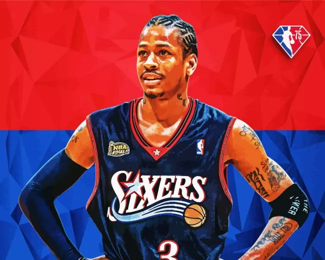 allen iverson basketball player Diamond Paintings Allen Iverson Basketball Player 5D Diamond Painting