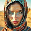 Arab Girl In Desert 5D Diamond Painting