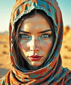 Arab Girl In Desert 5D Diamond Painting