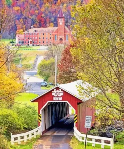Baltimore Covered Bridge 5D Diamond Painting