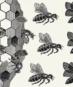 Bees By Maurits Cornelis Escher 5D Diamond Painting