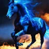 Blue Horse 5D Diamond Painting