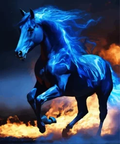 Blue Horse 5D Diamond Painting