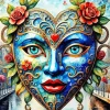 Blue Mask 5D Diamond Painting
