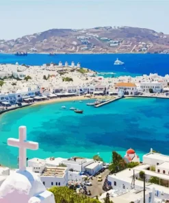 Blue Mykonos 5D Diamond Painting