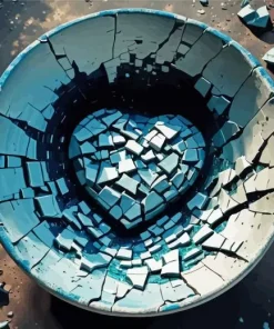 Broken Sad Heart 5D Diamond Painting
