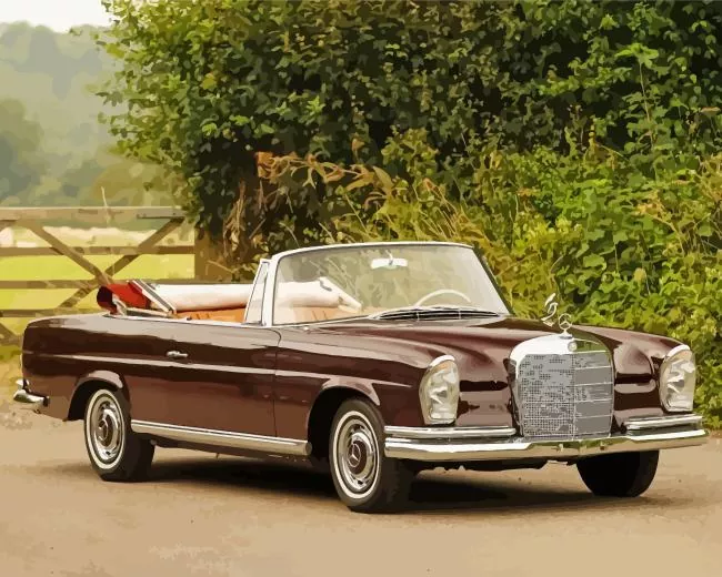 brown mercedes convertible Diamond Paintings Brown Mercedes Convertible 5D Diamond Painting