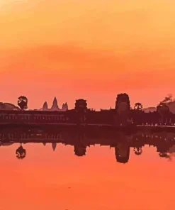 Cambodia Sunset 5D Diamond Painting