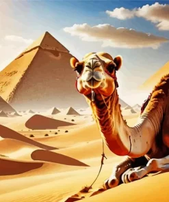 Camel And Pyramids 5D Diamond Painting
