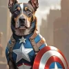 Captain America Dog 5D Diamond Painting