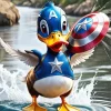 Captain America Duck 5D Diamond Painting