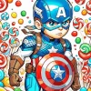 Cartoon Captain America 5D Diamond Painting