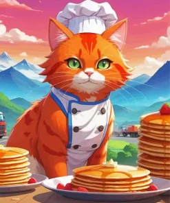 Cartoon Cat Chef 5D Diamond Painting