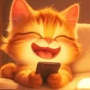 Cartoon Cat Smiling 5D Diamond Painting