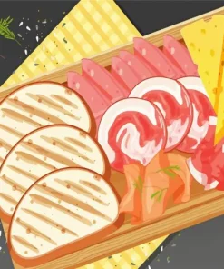Cartoon Charcuterie Board 5D Diamond Painting