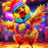 Cartoon Chicken Dancing 5D Diamond Painting