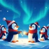 Cartoon Christmas Penguins 5D Diamond Painting