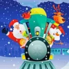 Cartoon Christmas Train 5D Diamond Painting