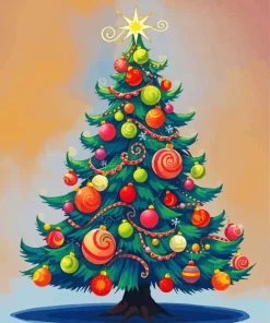 Cartoon Christmas Tree 5D Diamond Painting