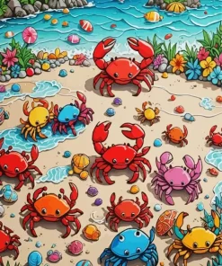 Cartoon Crabs 5D Diamond Painting