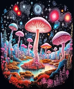 Cartoon Magic Mushrooms 5D Diamond Painting