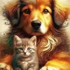 Cat And Dog 5D Diamond Painting