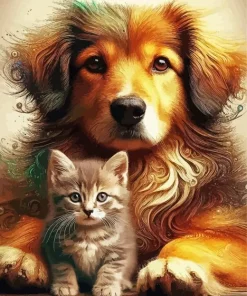 Cat And Dog 5D Diamond Painting