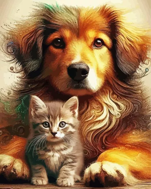 cat and dog Diamond Dotz Cat And Dog 5D Diamond Painting