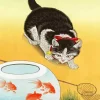 Cat And Goldfish Art 5D Diamond Painting