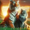 Cat And Tiger 5D Diamond Painting