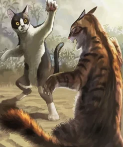 Cats Fighting 5D Diamond Painting