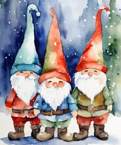 Christmas Gnomes 5D Diamond Painting