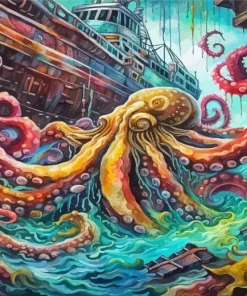 Cool Giant Kraken 5D Diamond Painting