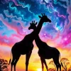 Cool Giraffe Silhouette Art 5D Diamond Painting