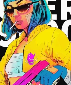 Cool Girl Smoking Art 5D Diamond Painting