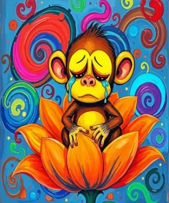 Crying Sad Monkey 5D Diamond Painting
