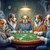 Dogs Playing Cards 5D Diamond Painting
