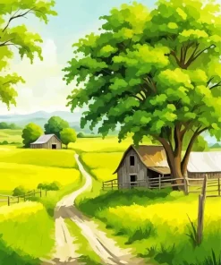 Farm Scenery Art 5D Diamond Painting