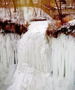 Frozen Minnehaha Falls 5D Diamond Painting