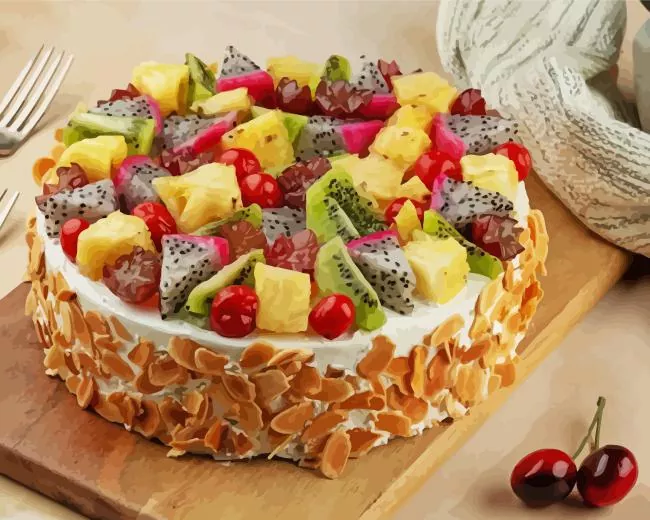 fruit cake Diamond By Numbers Fruit Cake 5D Diamond Painting