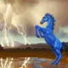 Giant Blue Horse 5D Diamond Painting