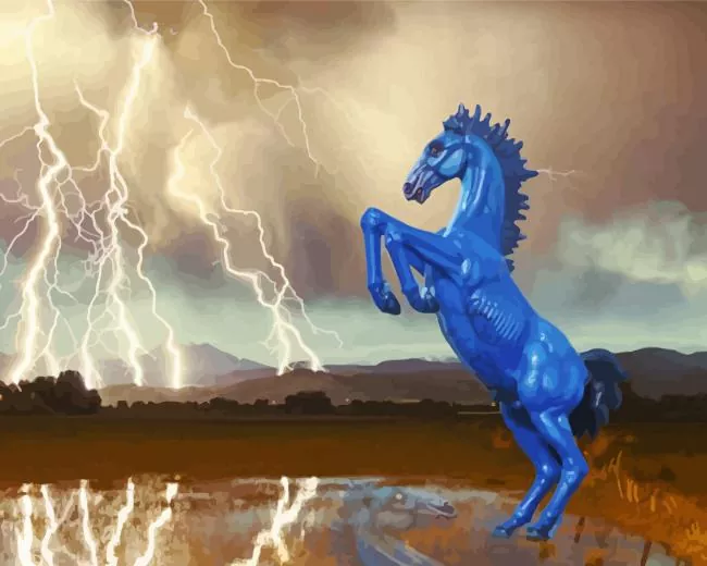 giant blue horse Diamond Dotz Giant Blue Horse 5D Diamond Painting