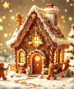 Gingerbread House 5D Diamond Painting