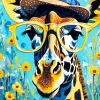 Giraffe Glasses Art 5D Diamond Painting