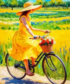 Girl In Yellow Dress 5D Diamond Painting