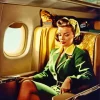 Girl On Plane 5D Diamond Painting