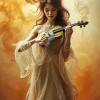 Girl Playing Violin Art 5D Diamond Painting