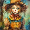 Girl Scarecrow Art 5D Diamond Painting