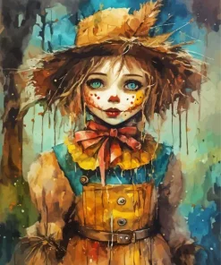 Girl Scarecrow Art 5D Diamond Painting